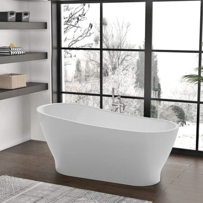 67&quot; Acrylic Single Slipper Tub Curve Shape Freestanding Bathtub