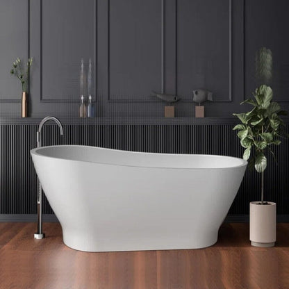 67&quot; Acrylic Single Slipper Tub Curve Shape Freestanding Bathtub