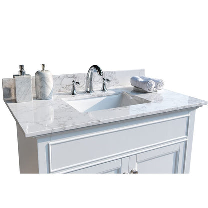 Giving Tree 37‘’ Bathroom Vanity with Rectangle Ceramic Sink with 3 Faucet Hole