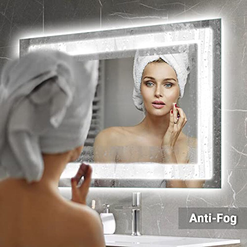 72 in. W x 36 in. H LED Light Bathroom Vanity Mirror Large Rectangular Frameless Anti Fog