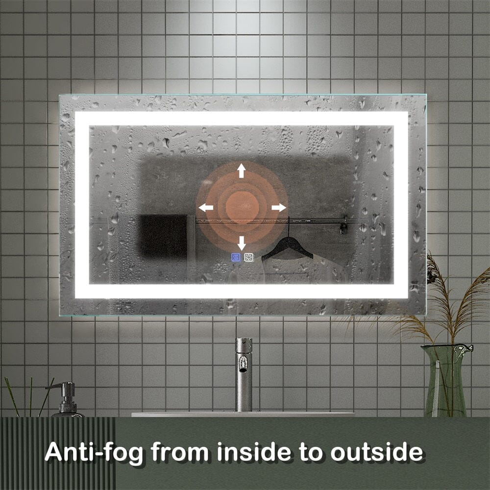 40 x 24 Inch LED Bathroom Mirror with Night light Anti Fog, Dimmable, Touch Button