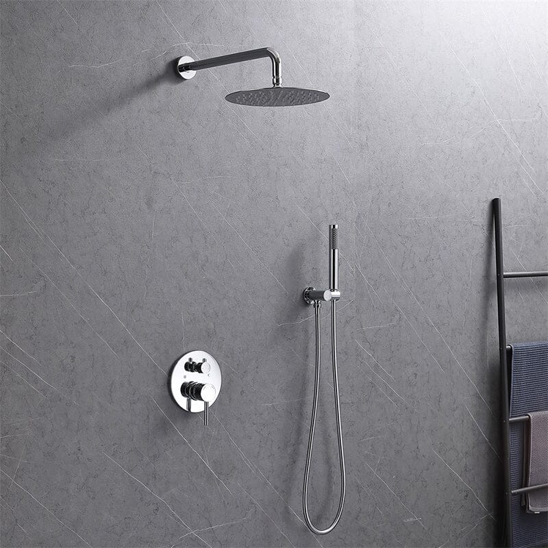 Giving Tree Wall Mounted Shower Set with 10&quot; Round Rainfall Shower Head