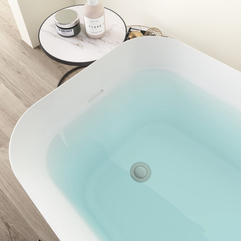 59&quot; Acrylic Single Slipper Tub Freestanding Soaking Bathtub