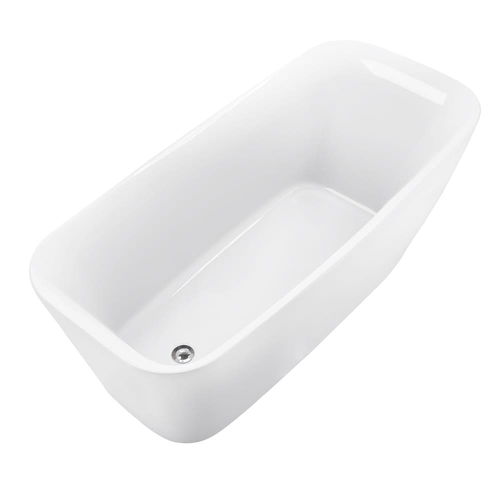 59&quot; Acrylic Single Slipper Tub Freestanding Soaking Bathtub