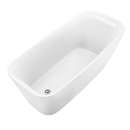 59&quot; Acrylic Single Slipper Tub Freestanding Soaking Bathtub