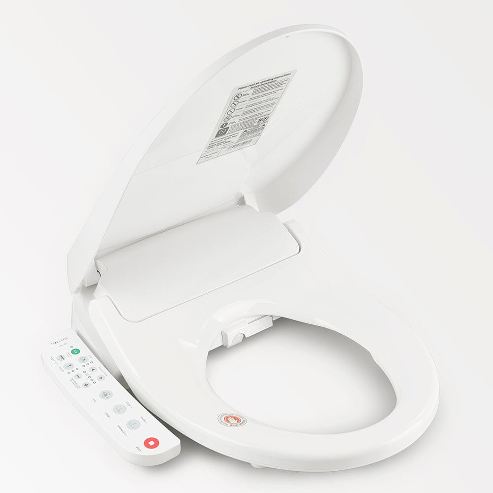 Bidet Seat for Elongated Toilets - Electronic Heated Toilet Seat with Warm Air Dryer and Temperature Controlled Wash Functions