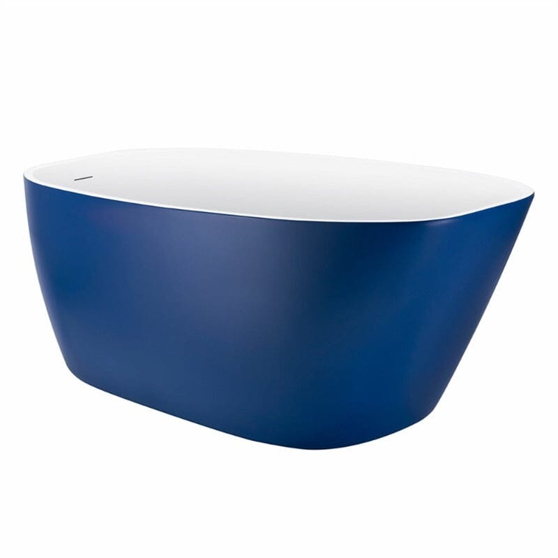 Mokleba 59&quot; Acrylic Egg Shape Free Standing Tub for Bathroom