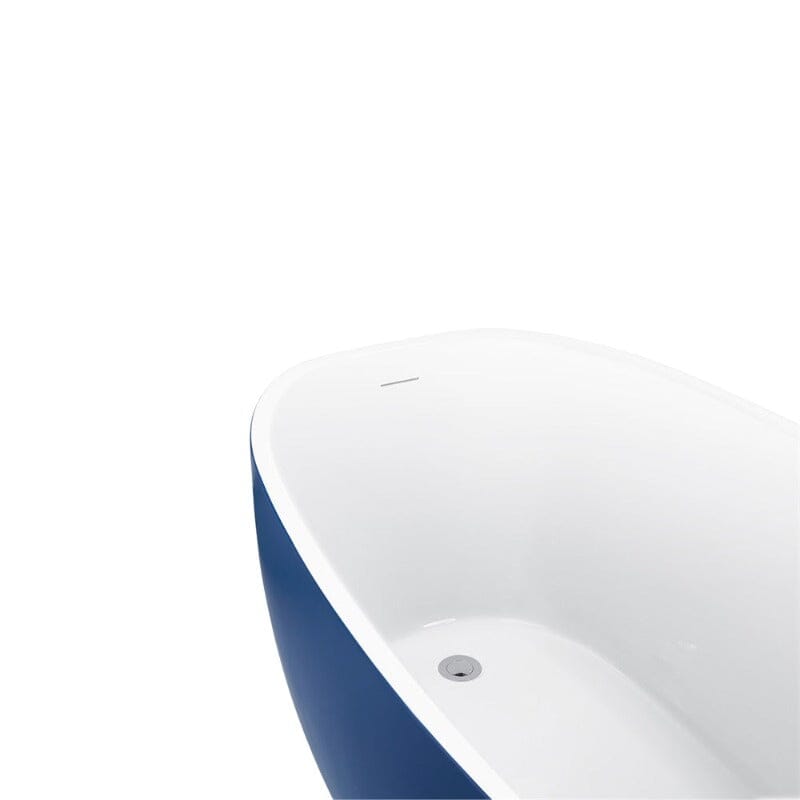 Mokleba 59&quot; Acrylic Egg Shape Free Standing Tub for Bathroom