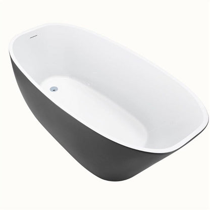 Mokleba 59&quot; Acrylic Egg Shape Free Standing Tub for Bathroom
