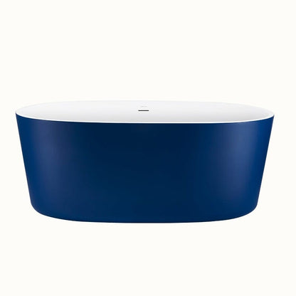 Giving Tree 63&quot; Acrylic Modern Bathtub Oval Shape Freestanding Soaking Tub