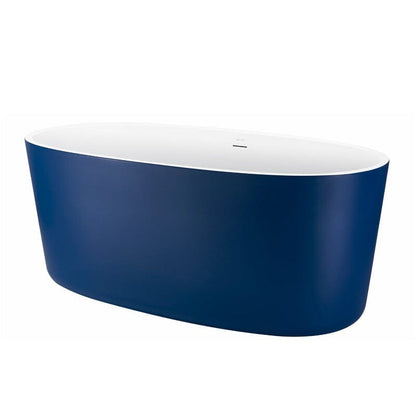 Giving Tree 63&quot; Acrylic Modern Bathtub Oval Shape Freestanding Soaking Tub