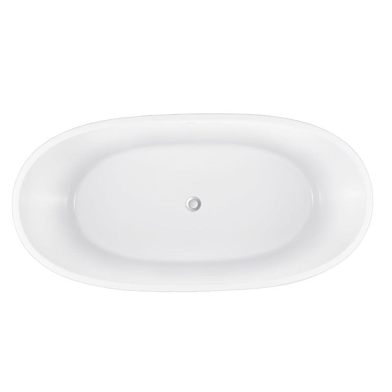 Giving Tree 63&quot; Acrylic Modern Bathtub Oval Shape Freestanding Soaking Tub