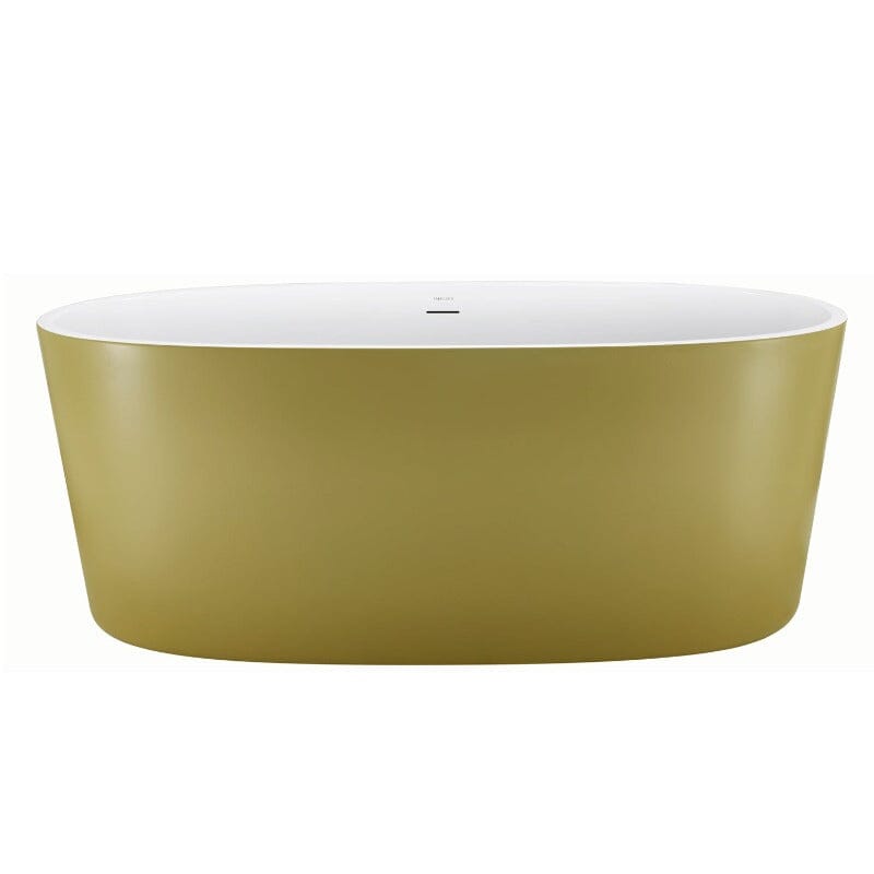 Giving Tree 63&quot; Acrylic Modern Bathtub Oval Shape Freestanding Soaking Tub