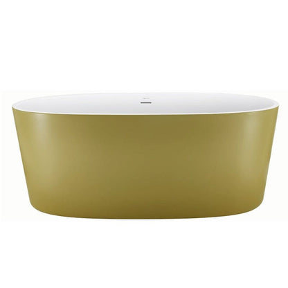 Giving Tree 63&quot; Acrylic Modern Bathtub Oval Shape Freestanding Soaking Tub