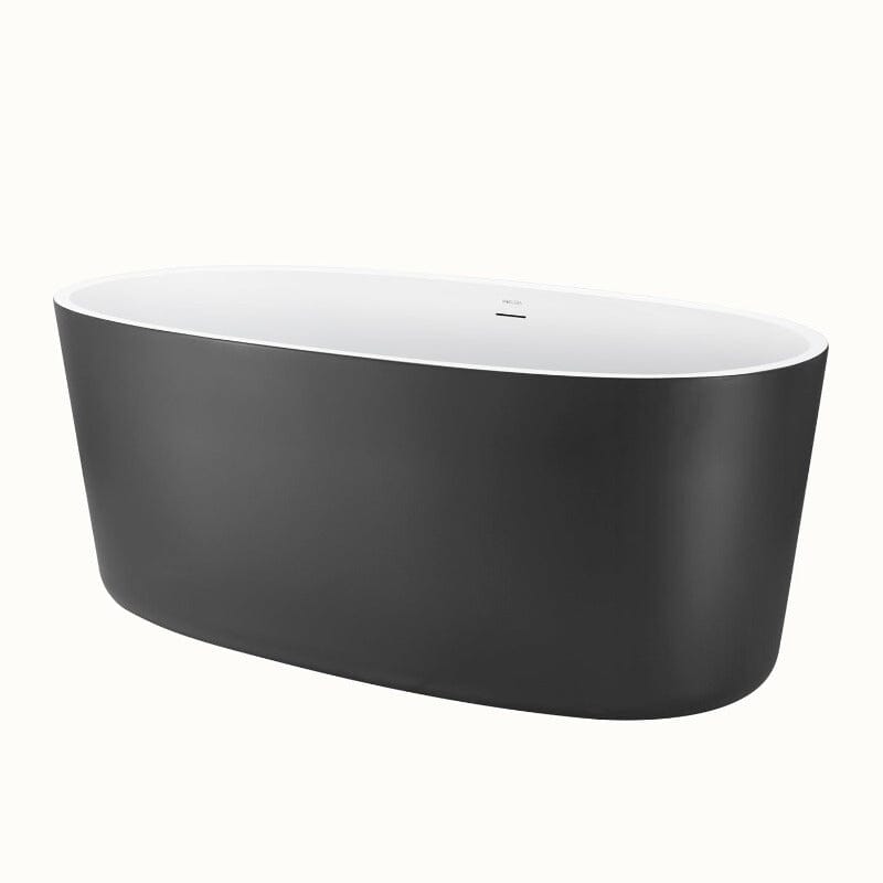 Giving Tree 63&quot; Acrylic Modern Bathtub Oval Shape Freestanding Soaking Tub