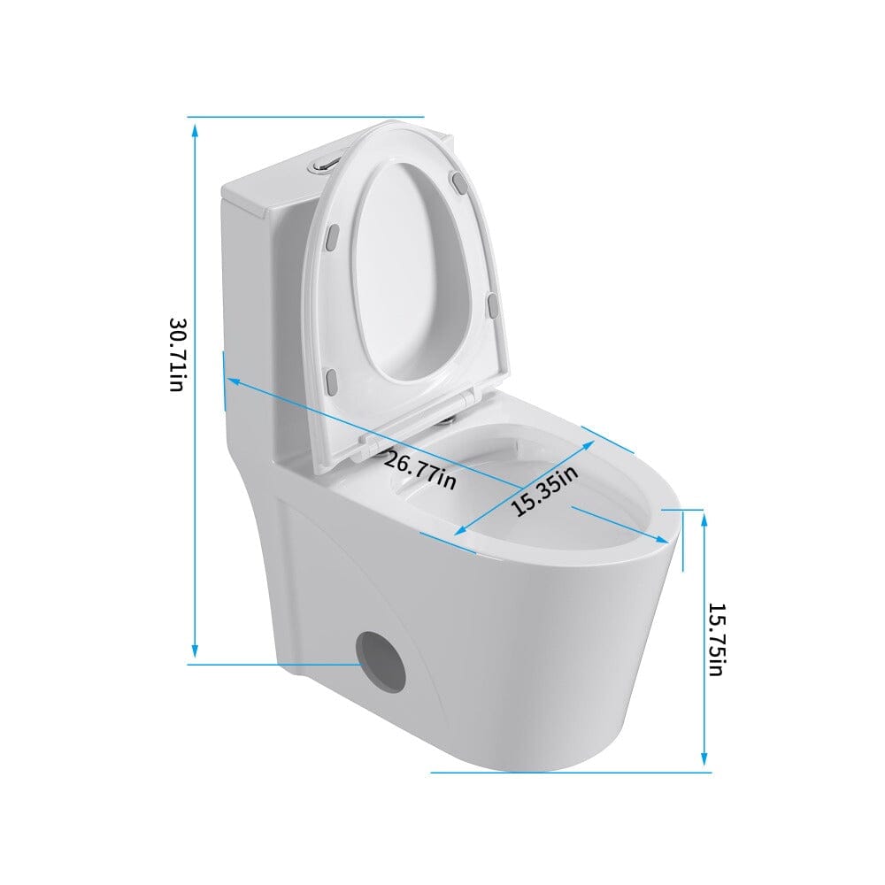 Giving Tree One Piece 1.1GPF/1.6 GPF Dual Flush Elongated Toilet