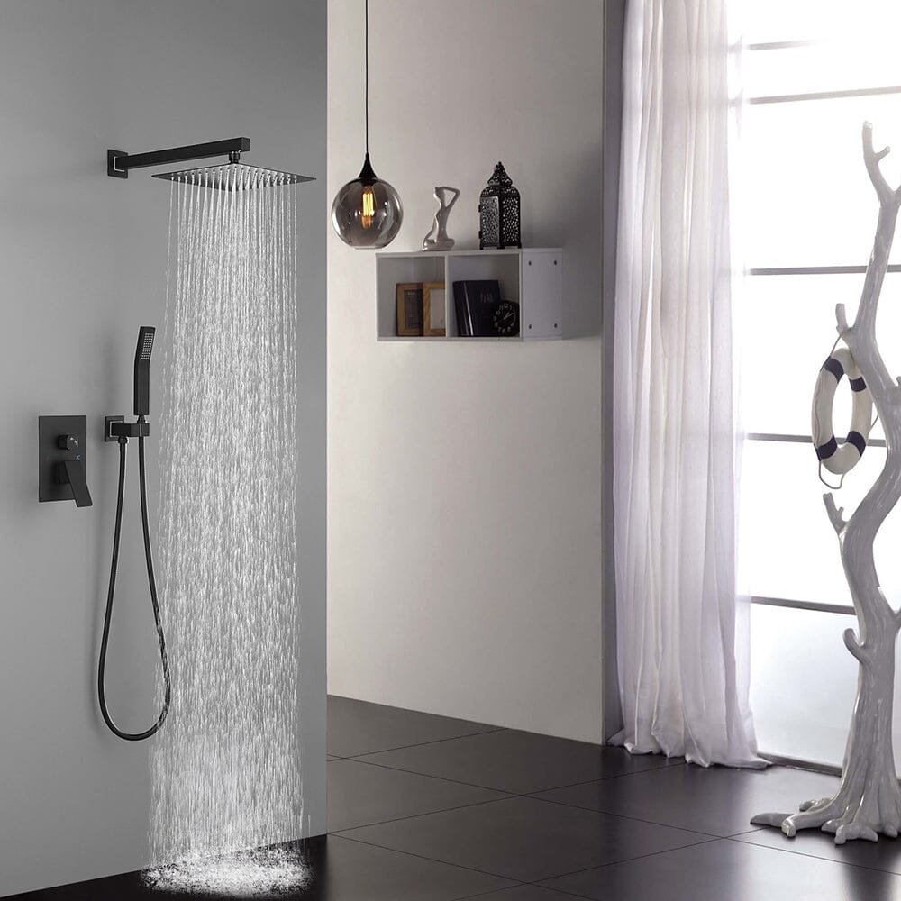 Giving Tree 2-Spray Patterns 10 Inch Bathroom Luxury Rain Mixer Shower Complete Combo Set