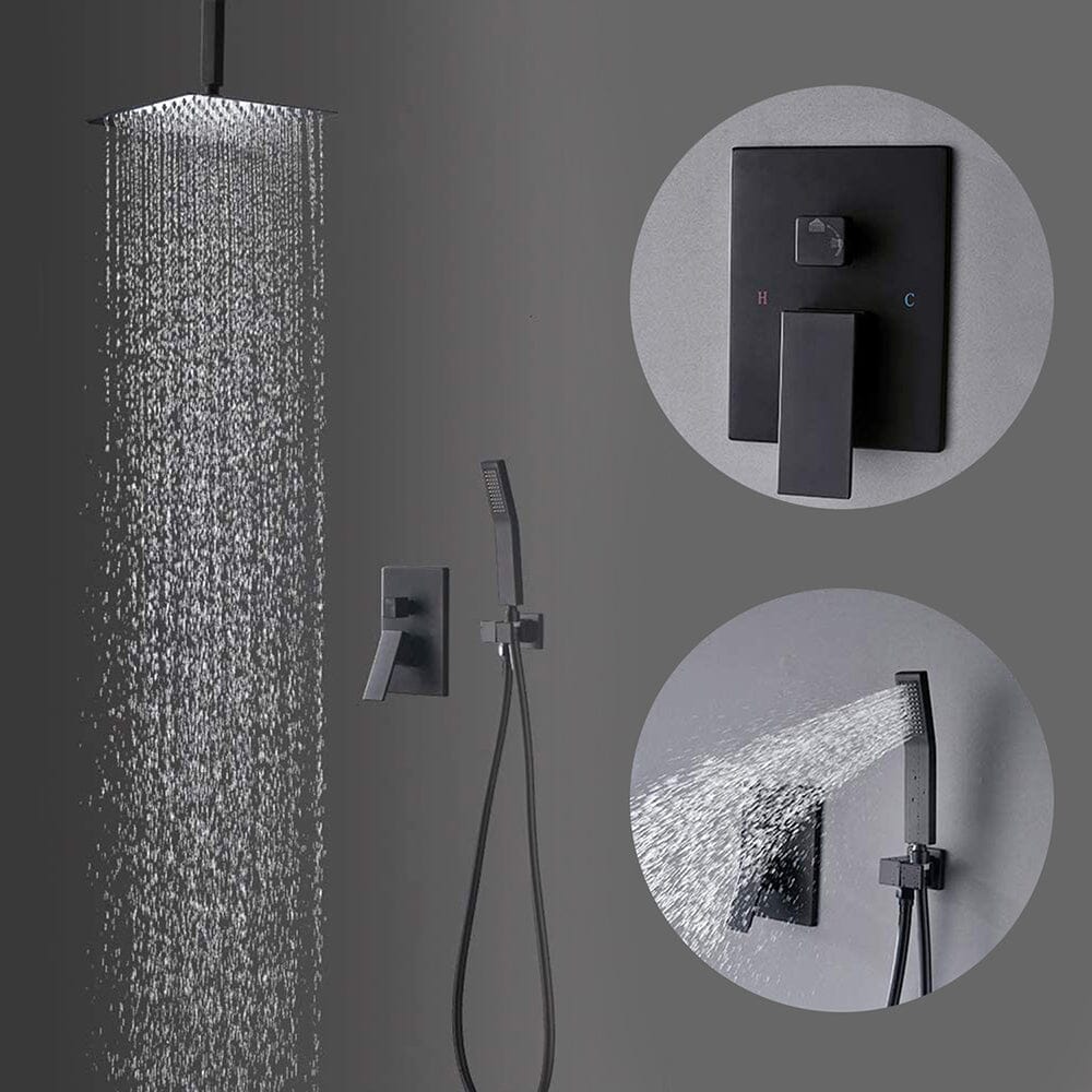 Giving Tree Shower System 2-Spray Patterns Dual Shower Heads with 10 in. Rain Ceiling Mount