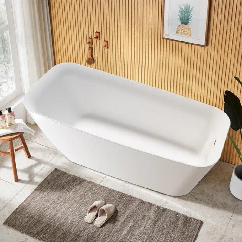 59&quot; Acrylic Single Slipper Tub Freestanding Soaking Bathtub