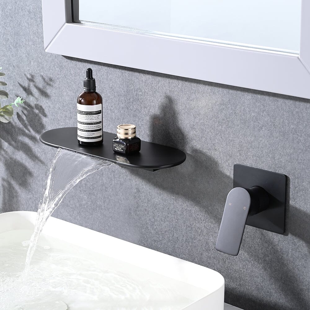 Bathroom Waterfall Sink Faucet Single Handle Wall Mounted