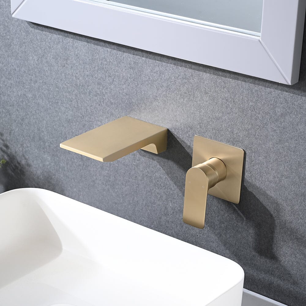 Modern Bathroom Wall Mount Waterfall Faucet for Sink or Bathtub