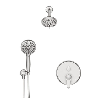 Wall Mounted 14 Spray High Pressure Shower Head and Hand Shower