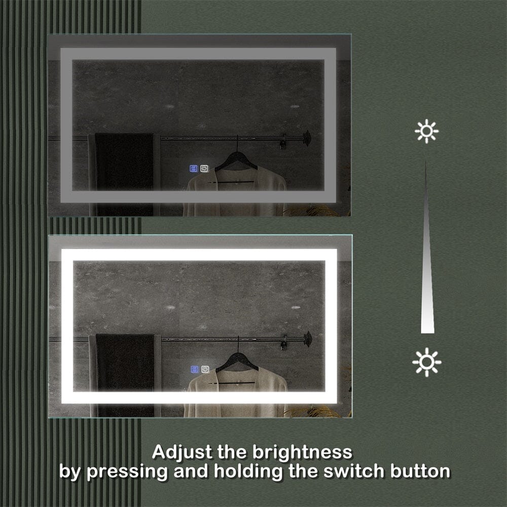 40 x 24 Inch LED Bathroom Mirror with Night light Anti Fog, Dimmable, Touch Button