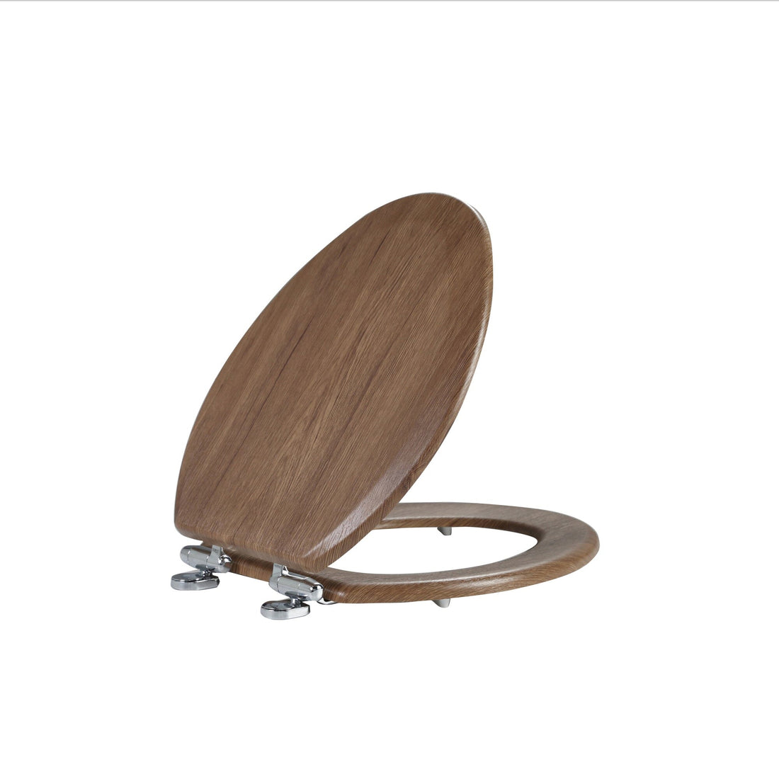Oval Toilet Seat, Premium Molded Wood Seat with Quiet-Close Hinges