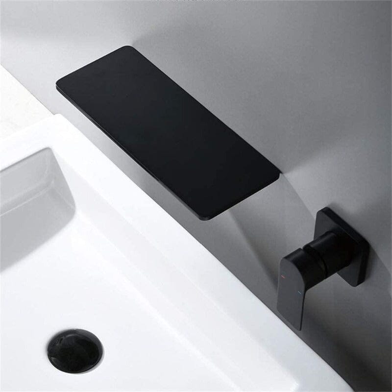 Giving Tree Wall Mounted Waterfall Bathroom Sink Faucet Single Handle with Valve