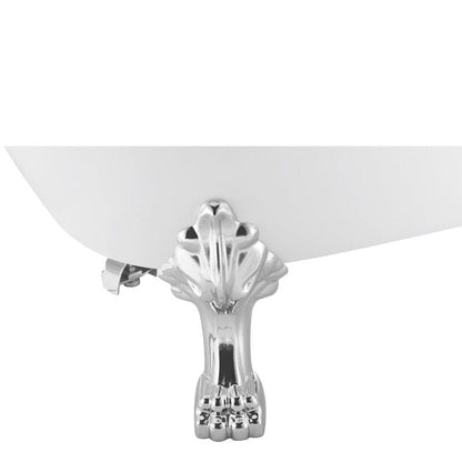 White 59&quot; Double Ended Clawfoot Tub Clawfoot Detail