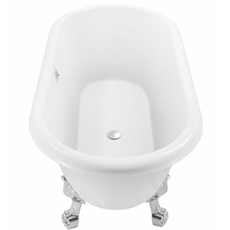 Classical White Acrylic Clawfoot Bathtub