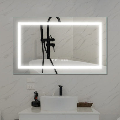 40 x 24 Inch LED Bathroom Mirror with Night Light Anti Fog Dimmable Wall Mounted