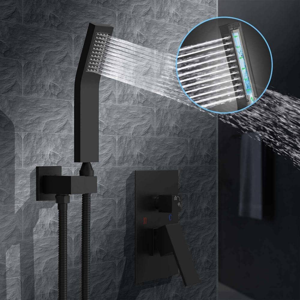 2-Spray Patterns with 1.8 GPM 16 in. Rainfall Shower Head Ceiling Mount Dual Shower Heads