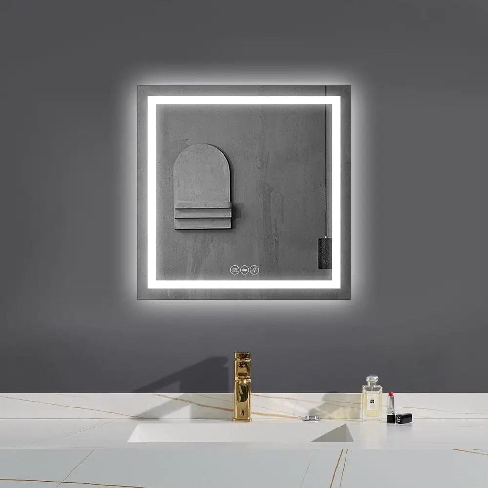36 in. x 36 in. Square Frameless LED Mirror Anti-fog Bathroom Vanity Mirror