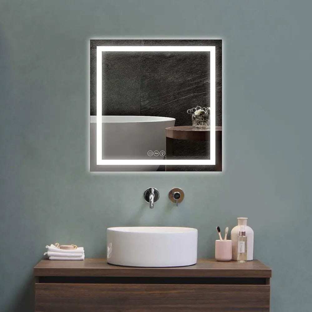 36 in. x 36 in. Square Frameless LED Mirror Anti-fog Bathroom Vanity Mirror